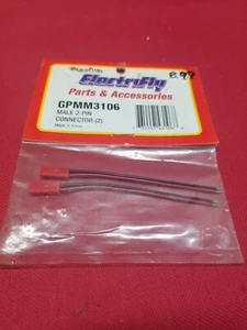 Vintage Great Planes GPMM3106 Male 2-Pin Connector Plug (2pcs) NEW original stok - Picture 1 of 7