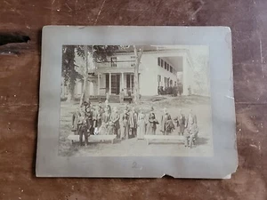 George Washington Home-Tour Group-Mount Vernon DC 1890 Large Cabinet Card Photo - Picture 1 of 4