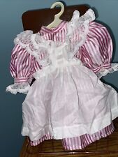 American Girl Doll Pleasant Company Samantha Birthday Dress Lacy Pinafore 2 pc-