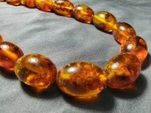 Wow! Large Beaded Baltic Amber Graduated Beautiful Natural Necklace 78 Grams! - Picture 1 of 24