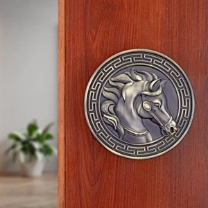 8 inch Antique Finish Round Shape Door Pull-Push Handle for Main Doors, 1 Set. - Picture 1 of 6