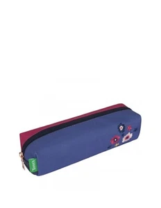 Trousse Double Tann's Broderie Olivia Ref Bleu et Rose 6*21*6 cm neuf - Photo 1/1