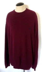 Chaps Ralph Lauren Sweater Maroon Crew Neck Boucle Men’s Size XL - Picture 1 of 9