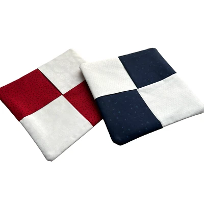 Trivets Quilted and Handmade Red, White & Blue Set of 2 NEW - Image 1 of 4