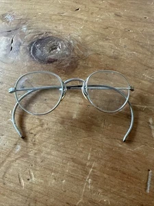 Antique American Optical Ful Vue Silver Wire Safety Glasses Eyeglasses Childs - Picture 1 of 9