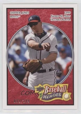 2008 Upper Deck Baseball Heroes Red /249 Chipper Jones #6 HOF - Image 1 of 2