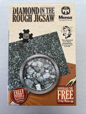 MENSA "Diamond In The Rough" 1000 Piece Jigsaw Puzzle by Wow! Stuff - Image 1 of 4