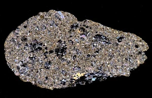 Meteorite NWA 13485 - rare Achondrite Eucrite - poor bad Quality ! Thin Section - Bild 1 von 7