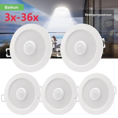 LED Einbaustrahler mit Bewegungsmelder Deckenstrahler Einbauleuchten Lampe Spot - Bild 1 von 4