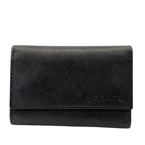 PRADA Prada 6-ring key case, compact, logo, leather, black - Picture 1 of 3