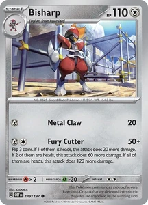 4x Playset Bisharp Common SV03: Obsidian Flames 149/197 NM FREE SHIP - Bild 1 von 1