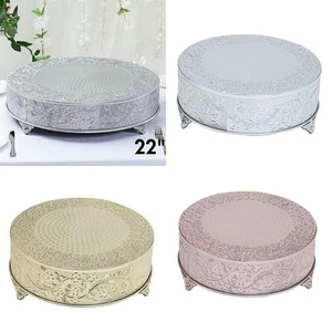 Suministros de decoración de boda con soporte redondo en relieve redondo de 22 pulgadas de ancho OFERTA - Imagen 1 de 14