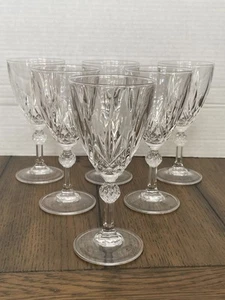 Royal Crystal Rock Linea Gala Water Goblets Wine Glasses Set Of 6 Glasses - Picture 1 of 16