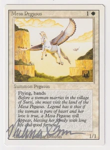 Silver Signed Mesa Pegasus NM Revised Edition Artist Melissa A. Benson 1994 MTG! - Picture 1 of 2