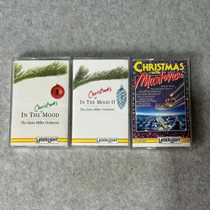 Christmas Music Cassette Tapes Lot Glenn Miller Mantovani LaserLight Holiday - Picture 1 of 4