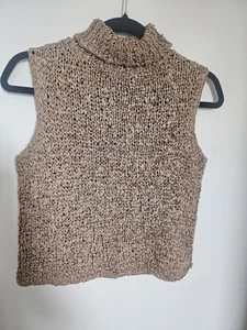 BALLINGER GOLD - TOP CUELLO ALTO SEDA CROCHED TALLA. TELA ELÁSTICA M - Imagen 1 de 3