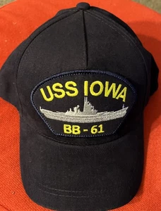 United States US Navy USS Iowa BB-61 Battleship Authentic Mütze Snapback ~NEU~ - Bild 1 von 3