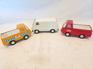 3 Lot Vint TONKA Pressed Steel Mini Tiny Van/Trucks 1960s-1970s Retro Toys, Nice - Picture 1 of 7