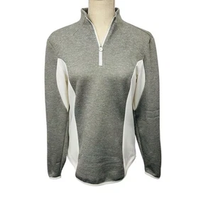 NIKE Golf Tour Performance 1/4 Zip Pullover 483648-082 Womens Size M Gray White - Picture 1 of 9
