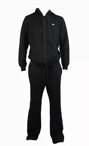 MEN'S LACOSTE TRACK RACING 2 PCS ZIP JACKET & PANTS TRACKSUITS BLACK - Picture 1 of 5