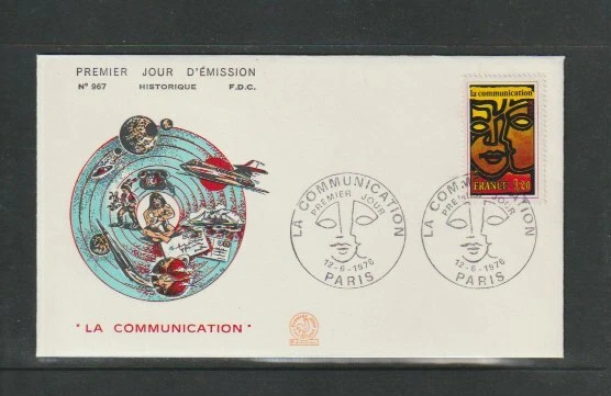 France 1976 SG2133 FDC (Paris)-"Communication"-Talking - Image 1 of 1