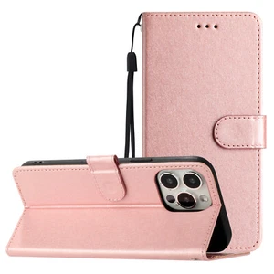 Phone Cover for iPhone 15 14 13 12 11 XS XR 8 Luxury PU Leather Flip Wallet Case - Picture 1 of 16