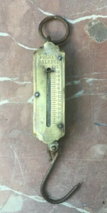 Vintage brass German hanging scales to 25lb - Picture 1 of 2