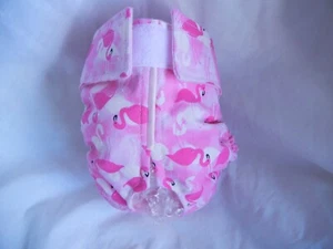 Female Dog Puppy Pet Diaper Washable Pant Sanitary Underwear PINK FLAMINGOS XS - Picture 1 of 6