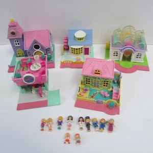 Lot VTG 1994 Bluebird Polly Pocket , Bridel Salon, School, Cottage, Chapel & Mor - Picture 1 of 10