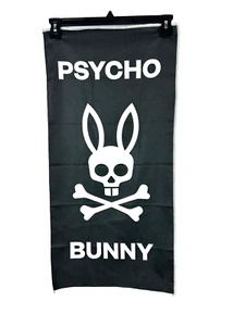 Psycho Bunny Golf Handtuch Caddy schwarz weiß grau Logo Mikrofaser 16x31 - Bild 1 von 5