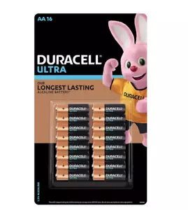 Genuine LONGEST Lasting Duracell ULTRA Alkaline AA Batteries 16PK Brand New - Picture 1 of 1