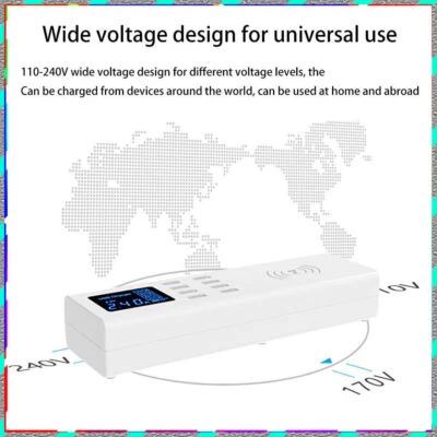 Multifunctional smart wireless AC adapter digital display 5V/8A travel charging - Image 1 of 4