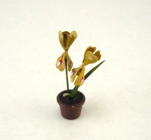 Reibestein Wiener VIENNA BRONZE Flower Pot IRIS Cold Painted Brass - Picture 1 of 10