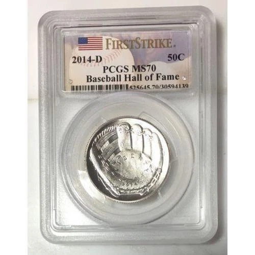 2014 D Baseball Hall of Fame Half Dollar PCGS MS70 ***Rev Tye's*** #413963 - Image 1 of 4