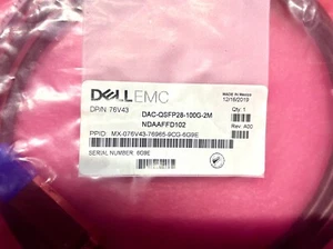 DELL DAC-QSFP28-100G-2M NDAAFFD102 Optical Cable NEW - Afbeelding 1 van 2