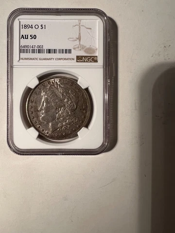 1894 O NGC AU-50 Morgan Silver Dollar Tough Date Cover