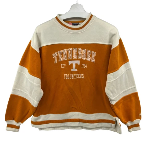 Vintage TENNESSEE VOLUNTEERS Sweater Adult Medium Spellout Pro Player Colorblock Cover
