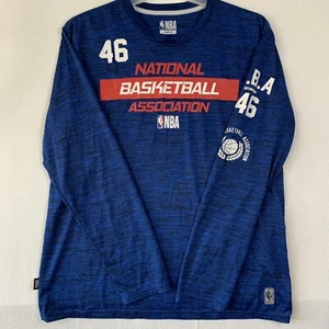 NBA Langarm Blau T-Shirt Herren L Pullover 46 Logo Sport Performance Basketball - Bild 1 von 8