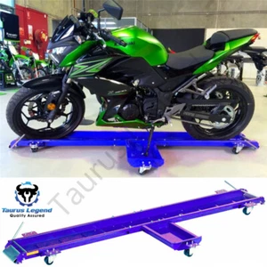 1250LBS Motorcycle Dolly Motorbike Transport Mover Parking Stand Blue - Picture 1 of 7
