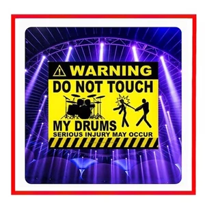 🥁🥊Warning Do Not Touch My Drums 8x12” Metal Drummer Gift Music Band Sign Rock - Imagen 1 de 21