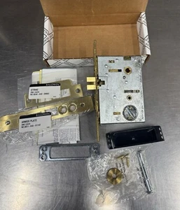 Baldwin 6020 Right Hand Entrance Mortise Lock 6020.060.RLS Satin Brass & Brown - Picture 1 of 23