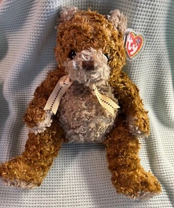 Ty Beanie Baby /*Buddy "Whittle" Curly Brown Tan {Teddy Bear} '2004 12" ¡Felpa! - Imagen 1 de 6