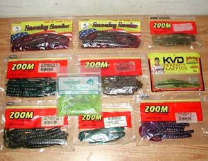 10 CONFEZIONI DI ESCHE DA PESCA: ZOOM OL MONSTER, HORNY ROAD, SNEAKY SNAKE & ALTRI - Foto 1 di 19