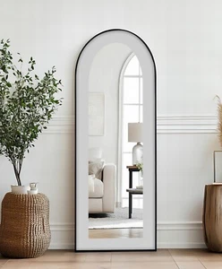 Soft Gray - Abstract Floor Mirror - Picture 1 of 12