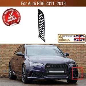 FOR AUDI A6 RS6 C7 FRONT BUMPER VENT GRILLE COVER TRIM LEFT N/S LH GLOSS BLACK - Picture 1 of 3