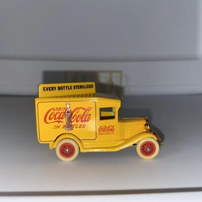 Vintage 1986 LLEDO Days Gone Yellow Coca Cola Ford Model T Delivery Truck - Image 1 of 4