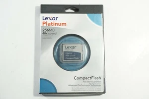 Lexar Platinum Compact Flash 256MB 40X Speed Memory Card, Free 2-3 Day Ship!!!  - Picture 1 of 4