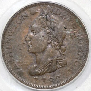 1783 1c Washington and Independence UNITY STATES Colonial Copper PCGS VF 35 - Picture 1 of 5