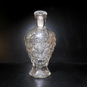 N23.587 Carafe Shot Marc Wine Crystal Glass Vintage Art Deco Cluster Grape - Imagen 1 de 23