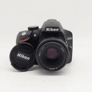 Nikon D3200 24MP APS-C DSLR Camera W/ AF NIKKOR 50mm Lens - Black (Untested) - Picture 1 of 6